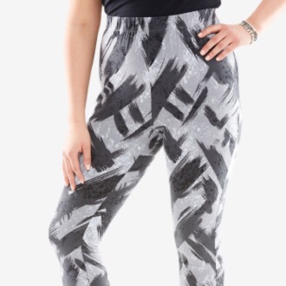 Roaman’s • Brushstroke Print Legging - Picture 2 of 7